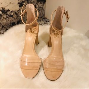 Vince Camuto clear strap heels size 7.5